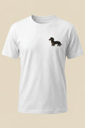 T-SHIRT MIT DACKEL MOTIV BESTICKT