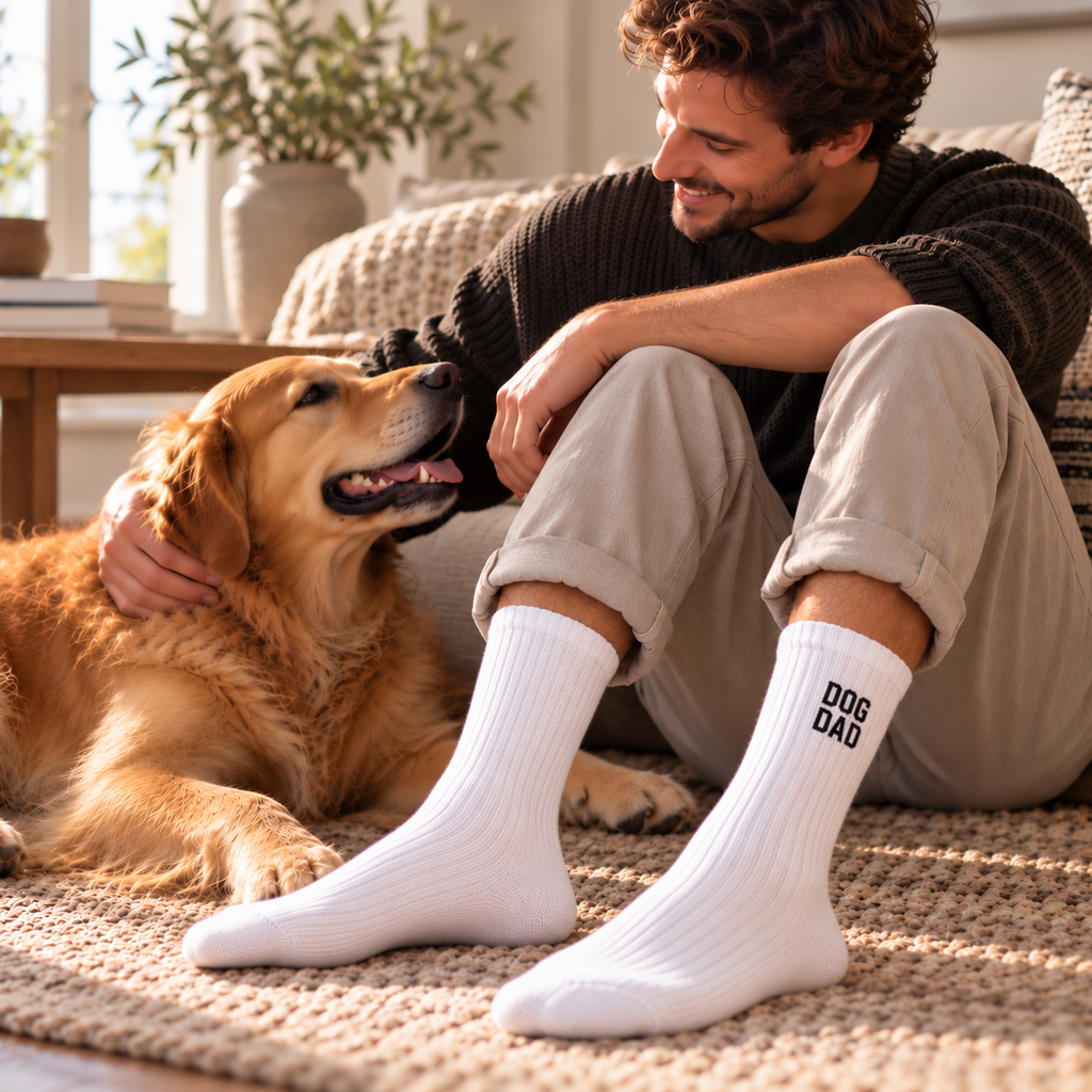 Bestickte Socken  - DOG DAD