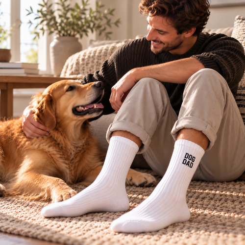 Bestickte Socken  - DOG DAD