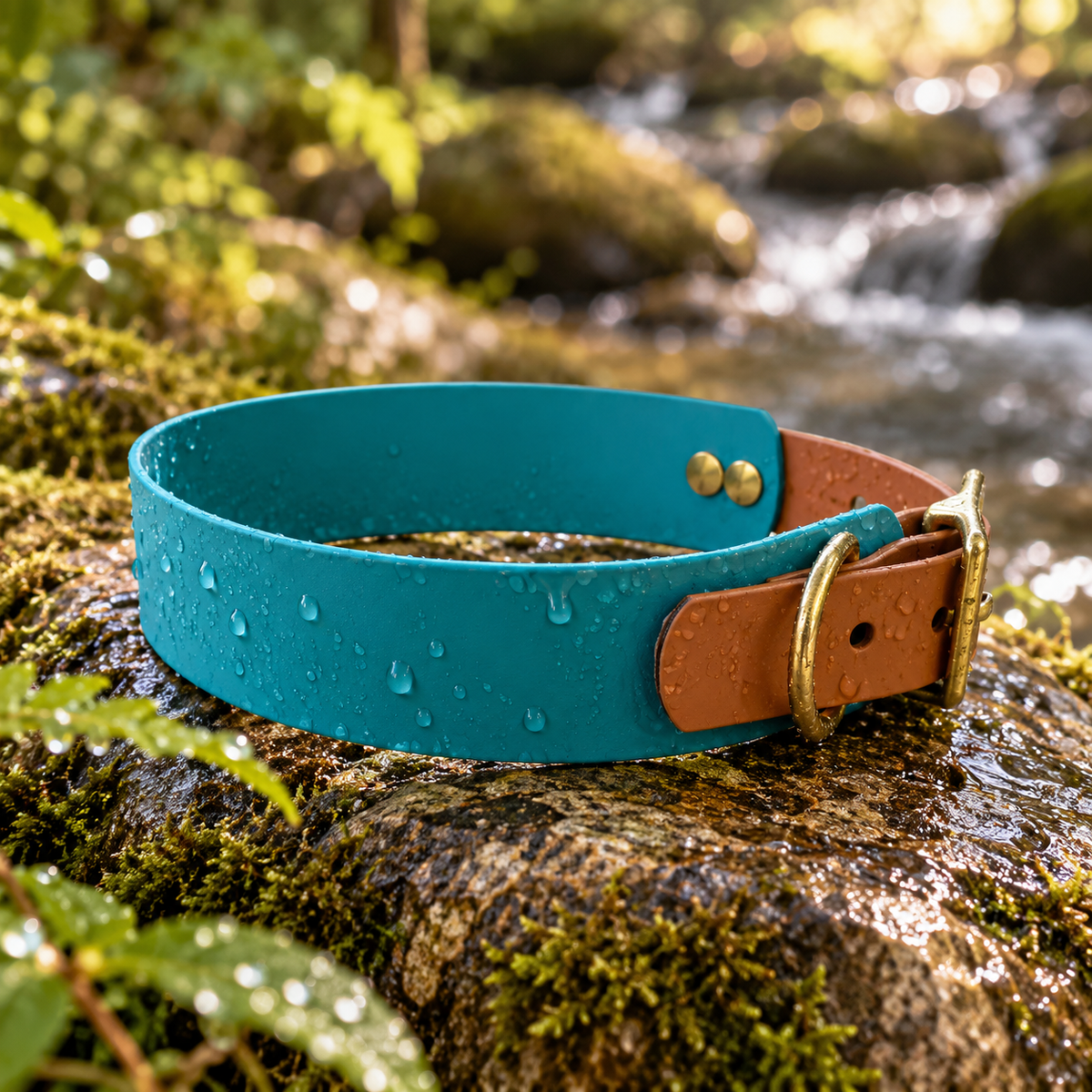 BIOTHANE HALSBAND DOUBLE TROUBLE-petrol