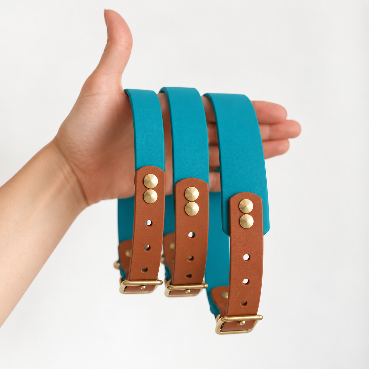 BIOTHANE HALSBAND DOUBLE TROUBLE-petrol
