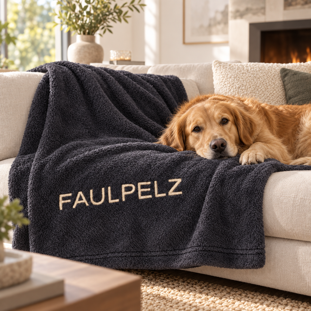 HUNDE KUSCHELDECKE ‘FAULPELZ`