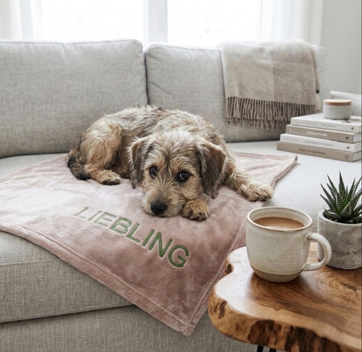 HUNDE KUSCHELDECKE `LIEBLING`