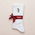 SOCKEN MIT EINHORN MOTIV BESTICKT