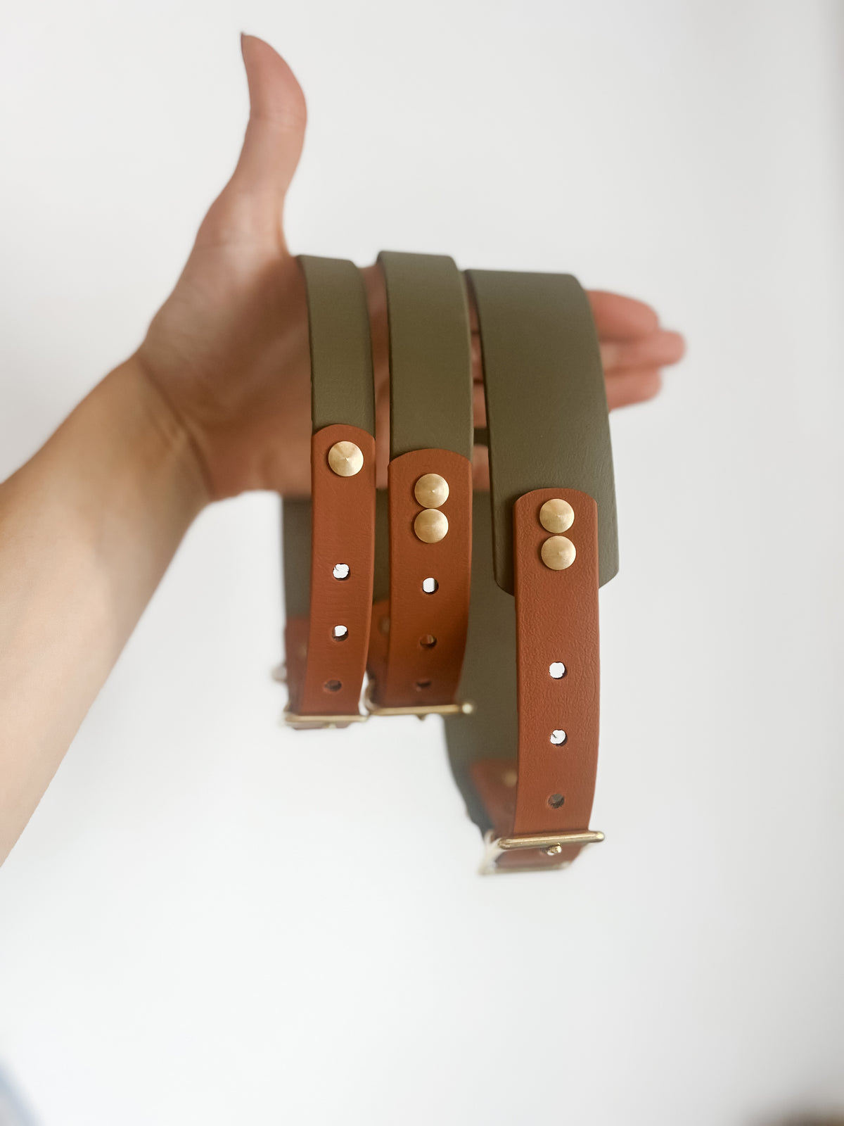 BIOTHANE HALSBAND DOUBLE TROUBLE-olive