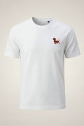 T-SHIRT MIT DACKEL MOTIV BESTICKT